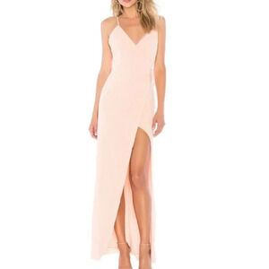 NWT Revolve Privacy Please Rasika Gown in Blush Pink Dotted Texture Xsmall